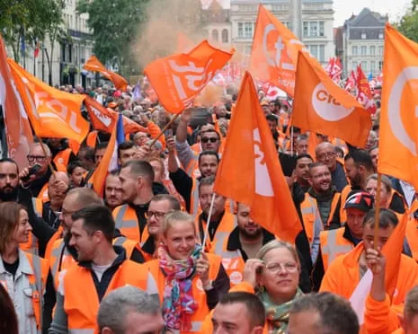 Nationwide Protest Action Witnesses Massive Crowds Marching In France